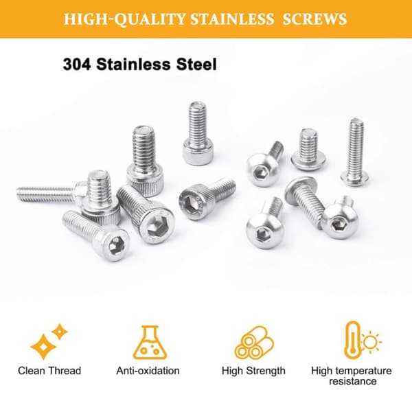 588st Bultar och muttrar Brickor Kit Metric Bolt Sortiment