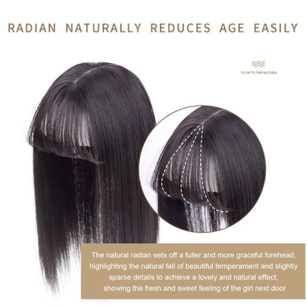 Liuhai Hair Patch Genudgivelsesblok MØRKEBRUN 25CM 25CM dark brown 25CM-25CM