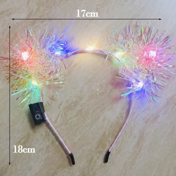 LED farvet krans krone pandebånd 6 6 6