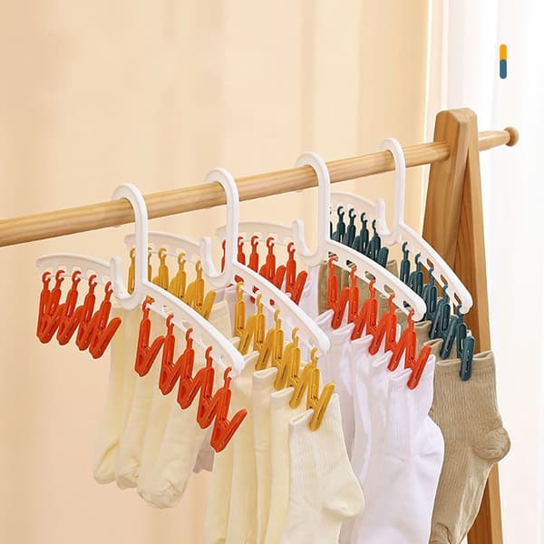 Multi Head Sock Rack -kuivausteline SININEN Blue