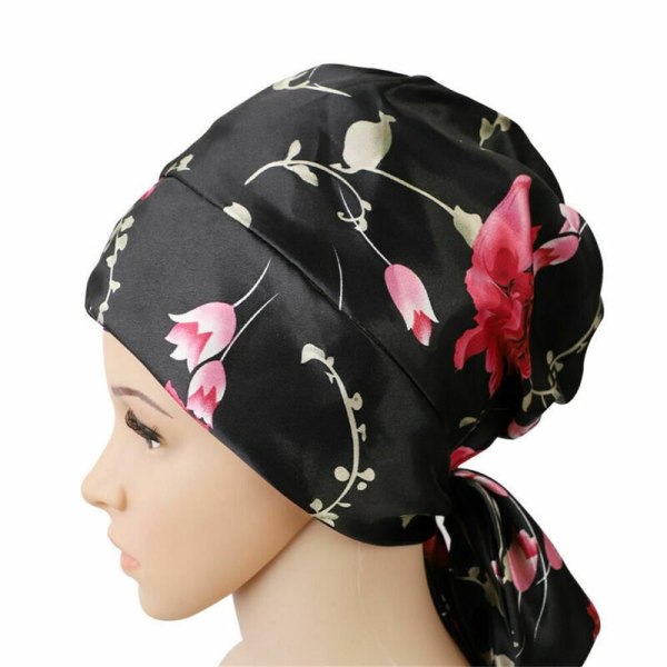 Silk Night Sleep Cap Shower Cap Hair Bonnet 5 5