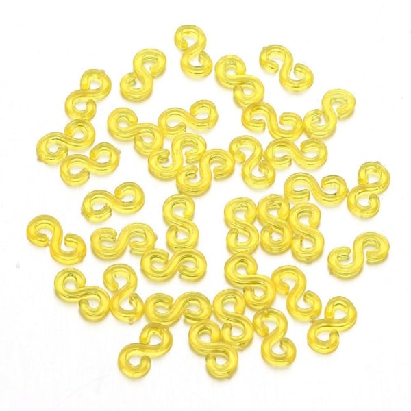 1000st Plast S Clips Gummibandsspänne GUL Yellow