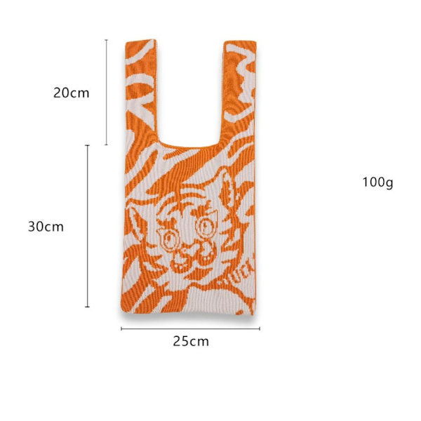 Strikket Veske Totes Veske ORANGE orange
