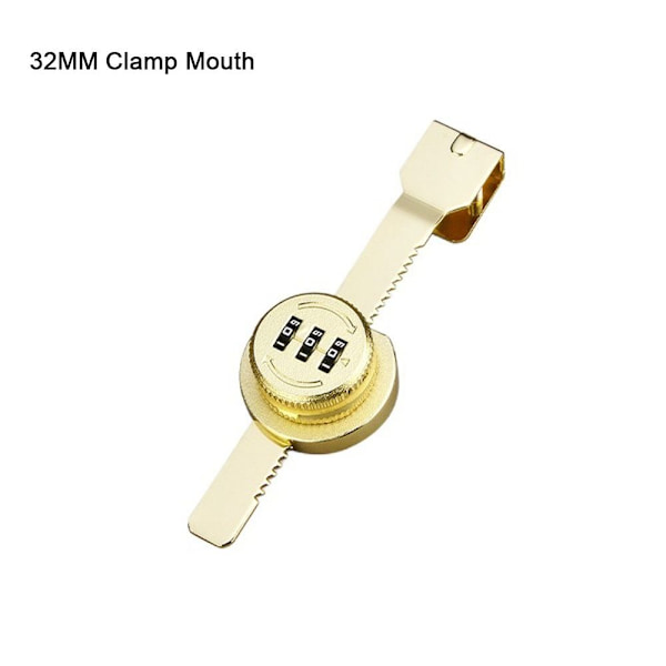 2ST Glasdörr Lösenordslås Display Case Lås GULD 32MM gold 32mm