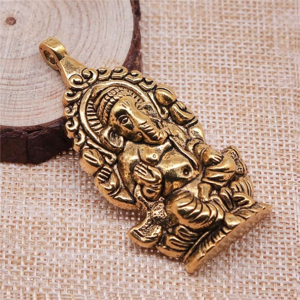 4st Buddha Antique Making Pendant Elephant Buddha Pendant GULD Gold