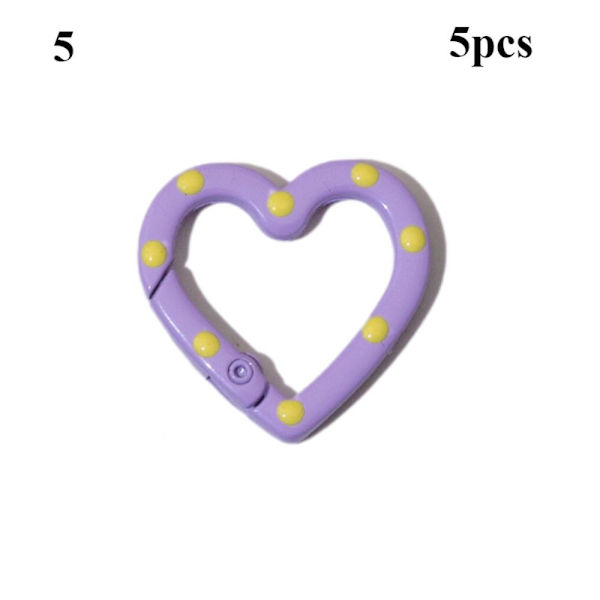 5 st Spring Heart Ring Spännen Karbinhake 5 5 5