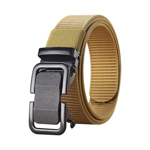 Nylon flettet bælte automatisk spænde linning KHAKI khaki