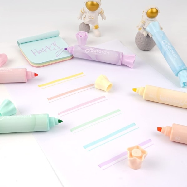 Candy Shape Highlighters Key Marker Pen Dobbelthovedet Pen