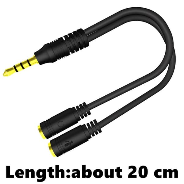 4 stk Lydkabel Audio Adapter Kabel SORT B ​​B Black B-B