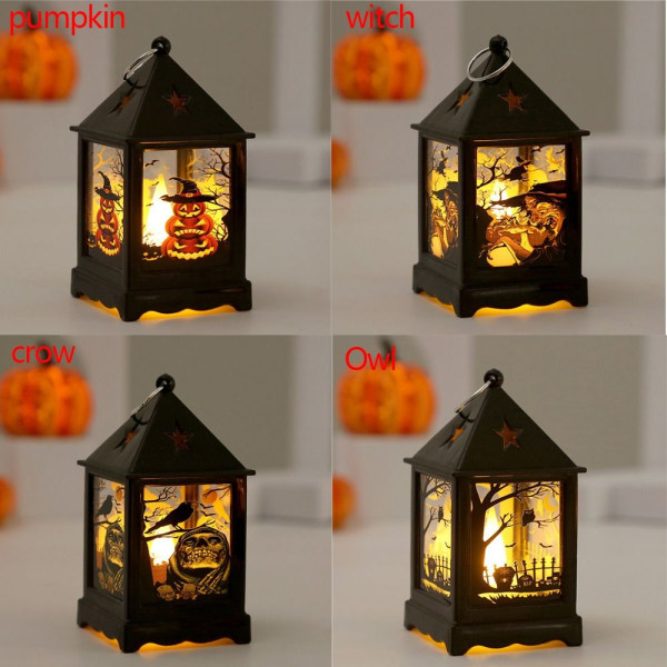 Halloween Vindlampe Dekoration Lys HEKS HEKS witch