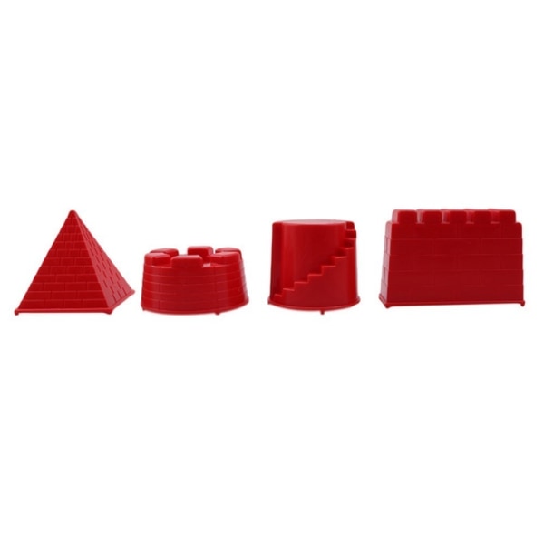 4 kpl Animal Pyramid Castle PUNAINEN Red