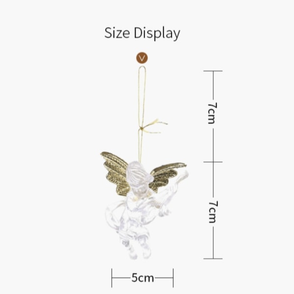 4 stk juleengel vedhæng DIY engle vedhæng Xmas Tree Transparent 4pcs-4pcs