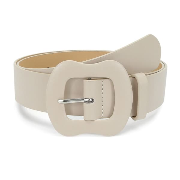 Läderbälte kalebassspänne Midjeband BEIGE beige