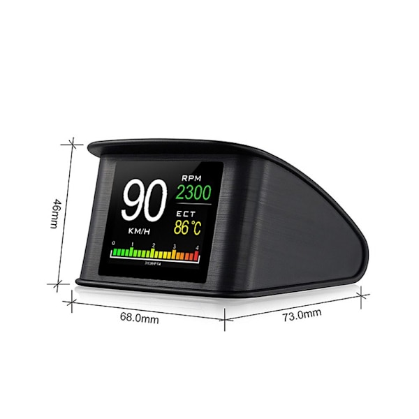 Bil Head Up Display Digital Speedometer Bil HUD Black