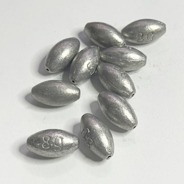 20/40/60/80/100 st Fiskeblysänkor Fiskeviktsänkare 2g-40pcs