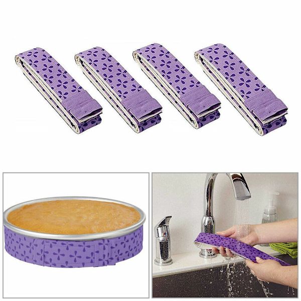 2/4 Stk Bage Selv Strip Bageplade Beskyttelsesrem LILLA 2 STK Purple 2Pcs-2Pcs