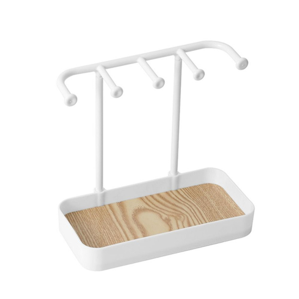 Smykker Display Rack Desktop Oppbevaringsboks HVIT white