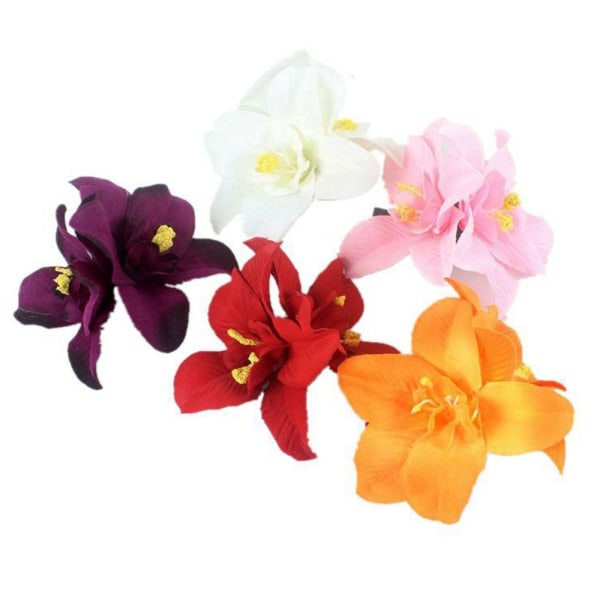 5 kpl Flower Hair Clip Flower Hairpin PUNAINEN Red