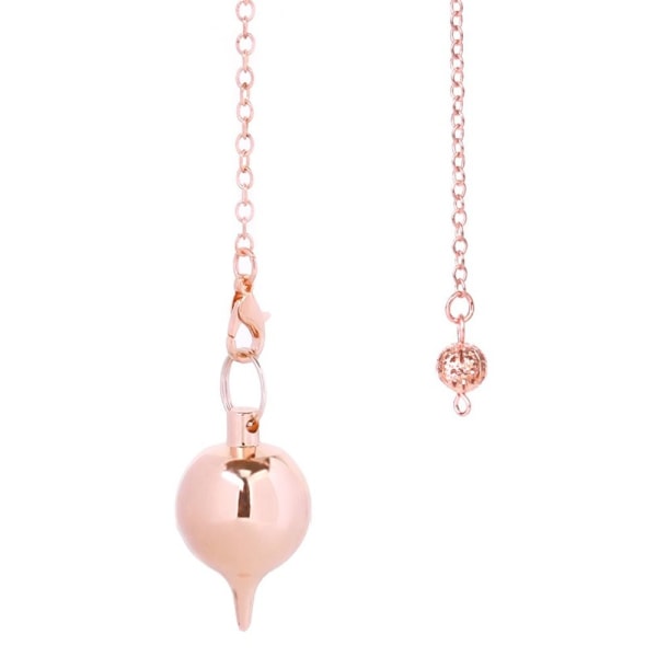 Reiki Pendel anheng Metal Rund kjegle Reiki ROSE GULL Rose Gold