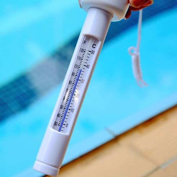 Simbassäng Flytande termometer Temperaturmätare Mätning White