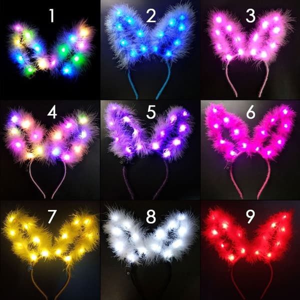 LED Feather Wreath Crown Pandebånd 7 7 7