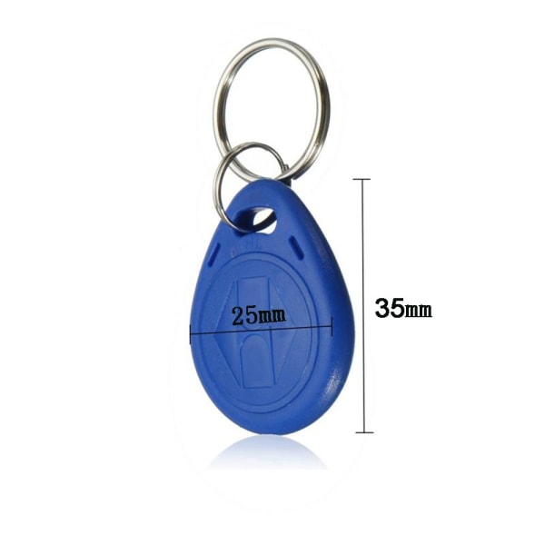 10st färg slumpmässigt RFID -kort KeyFobs ID -taggar