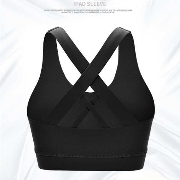 Sport-BH Push-Up Väst SVART L L BLACK L-L