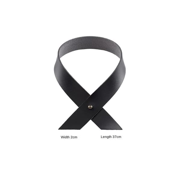 2 stk Gardinbind til gardiner Små Gardinbindere Læder Black 2 Pcs-2 Pcs