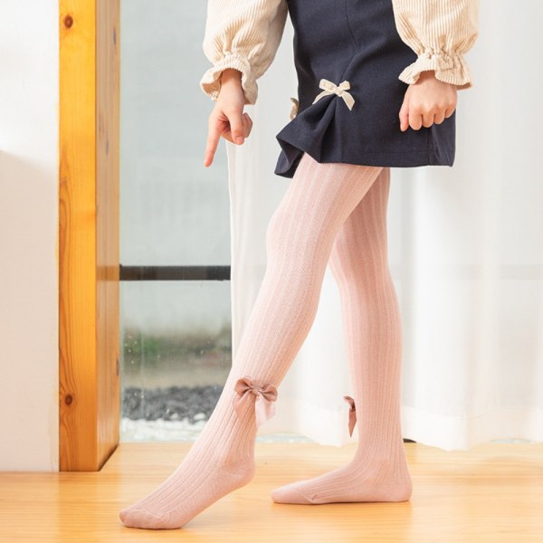 Babyjenter Strømpebukser Bowknot Tights HVIT L white L