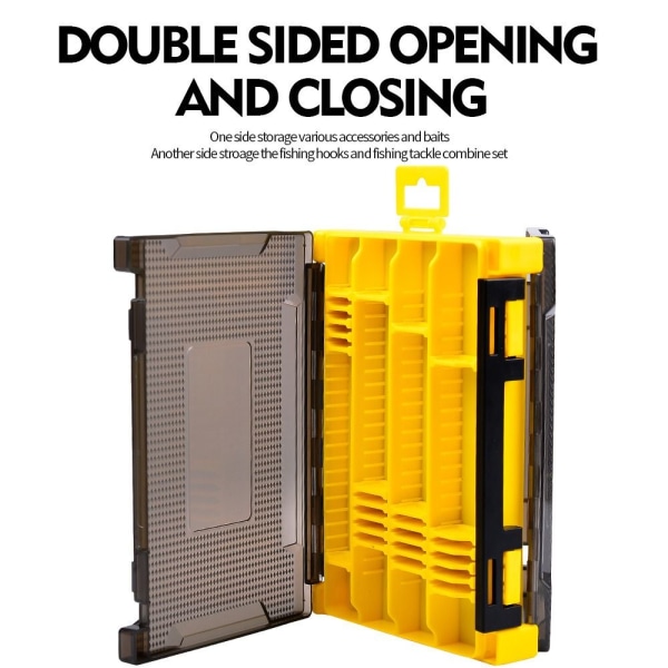 Fiskeredskapslåda Organizer GUL Yellow 17.3x10.3x4cm