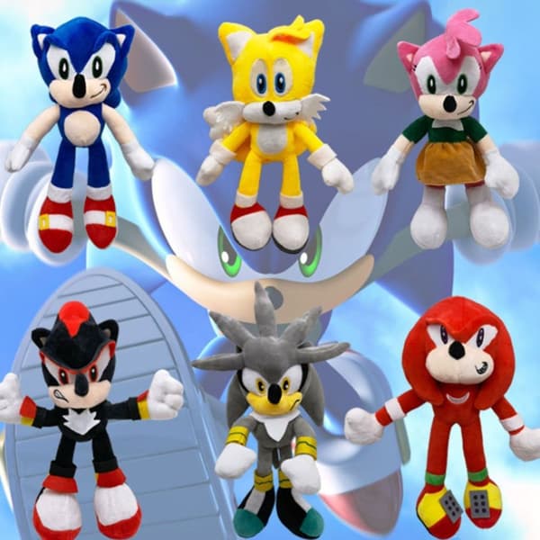 28cm Sonic Plyschdocka Nyckelring Shadow Hedgehog Fylld Hängleksak
