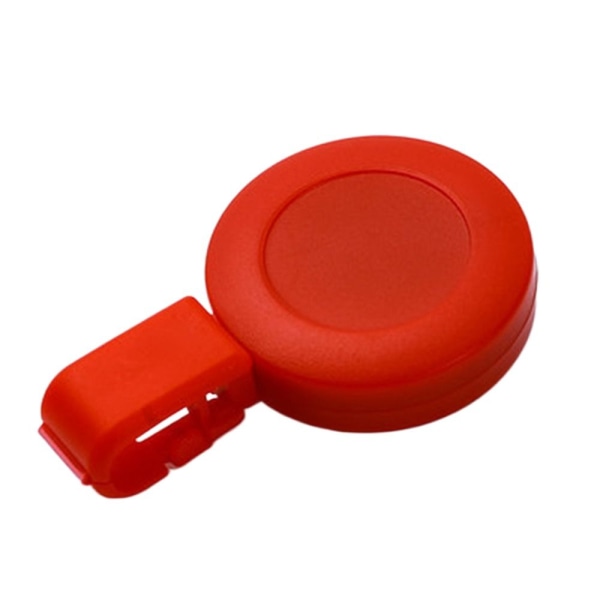 5 ST. Infällbar Nyckelring Badge Reel Clip RÖD Red