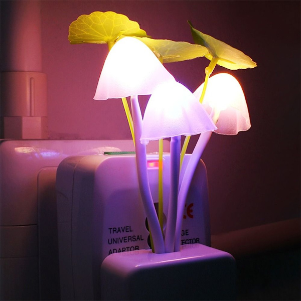 LED Mushroom Night Lights Färgglada Little Night Light EU EU EU