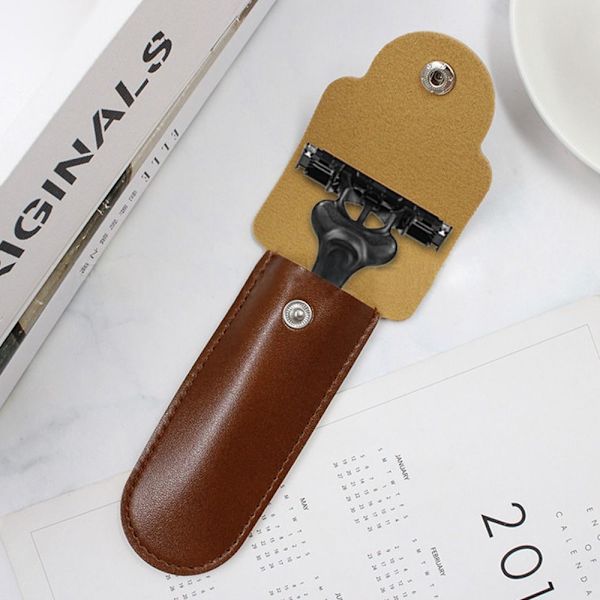 Rakhyvel i läder CASE 16x5.5cm