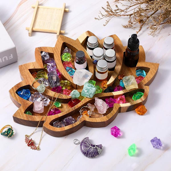 Lotus Krystal Bakke Krystal Display Etui Dekorativ Bakke