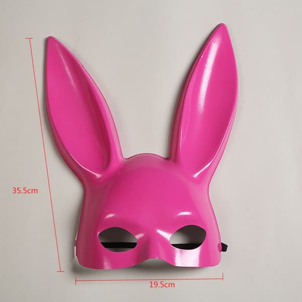 Bunny Mask Face Pitkä MUSTA black
