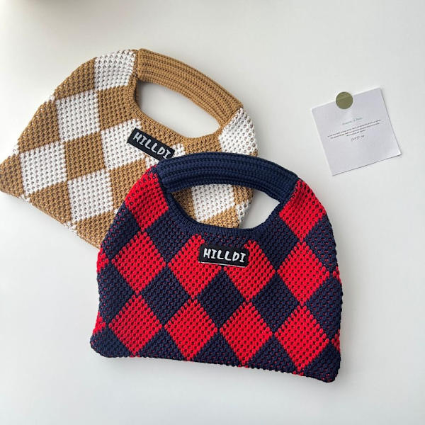 Kudottu laukku Crossbody Laukku PUNAINEN red
