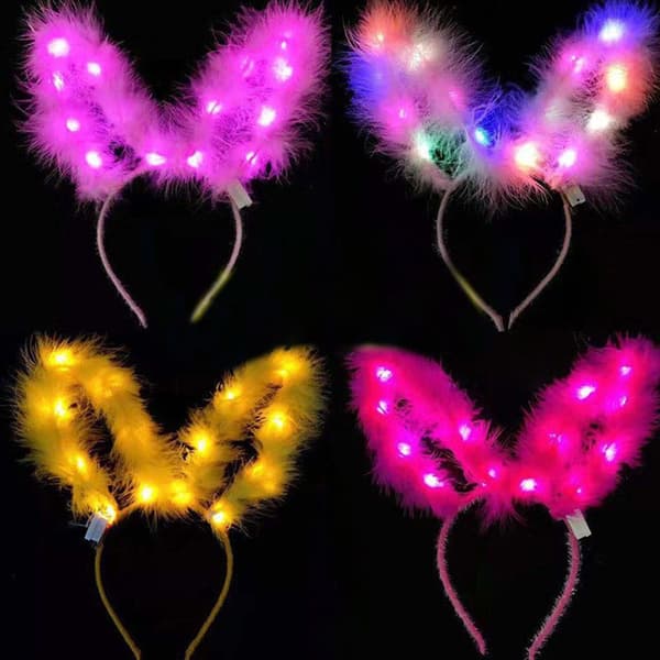 LED Feather Wreath Crown Pandebånd 9 9 9