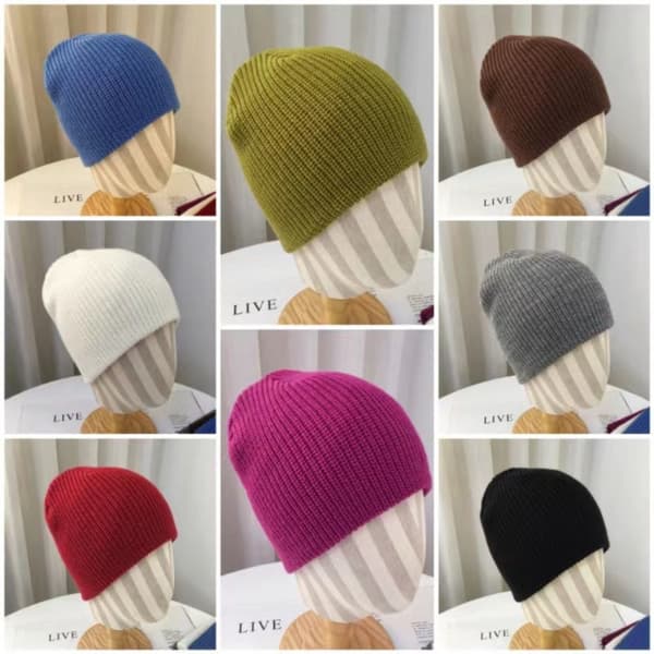 Beanie Hat Neulottu hattu HARMAA Grey