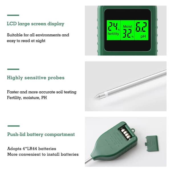 Maaperän testaaja PH Meter Maaperän hedelmällisyyden testaaja
