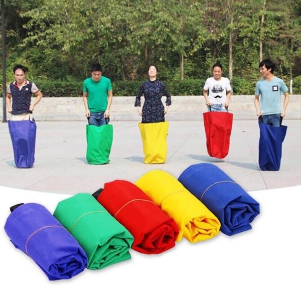 Sack Race Bag Familj Sack Racing Spel GUL Vuxen Vuxen yellow adult-adult