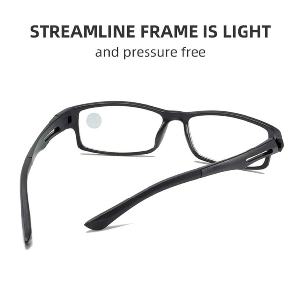 Anti-Blue Light lukulasit Neliönmuotoiset silmälasit PUNAINEN VAHVUUS Red Strength 150