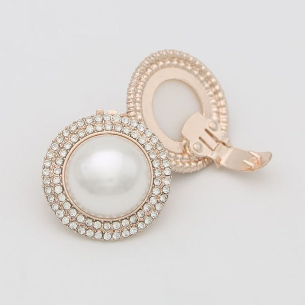 1 stk Skopynt Perlepynt Clips HVID white