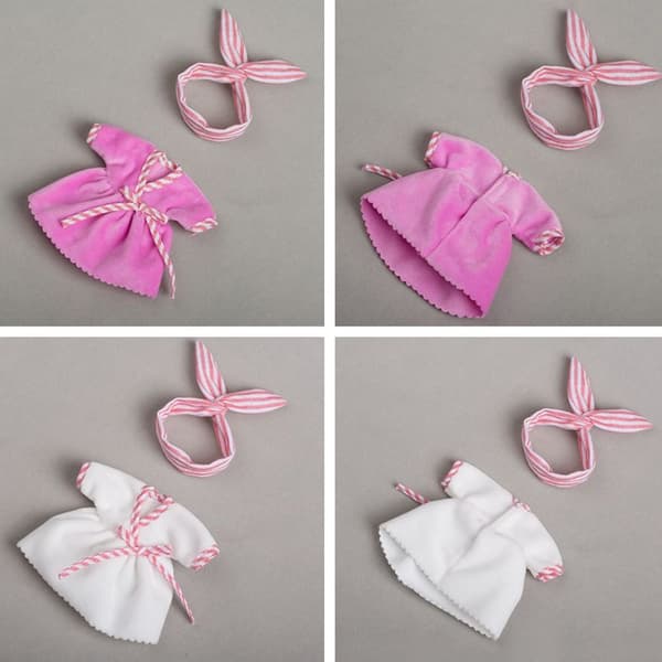 Nya Söta Kläder 16cm Doll Pyjamas VIT White