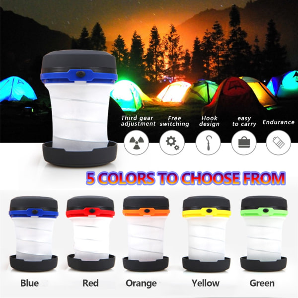 Pop-up LED Lantern Camping Light GUL yellow