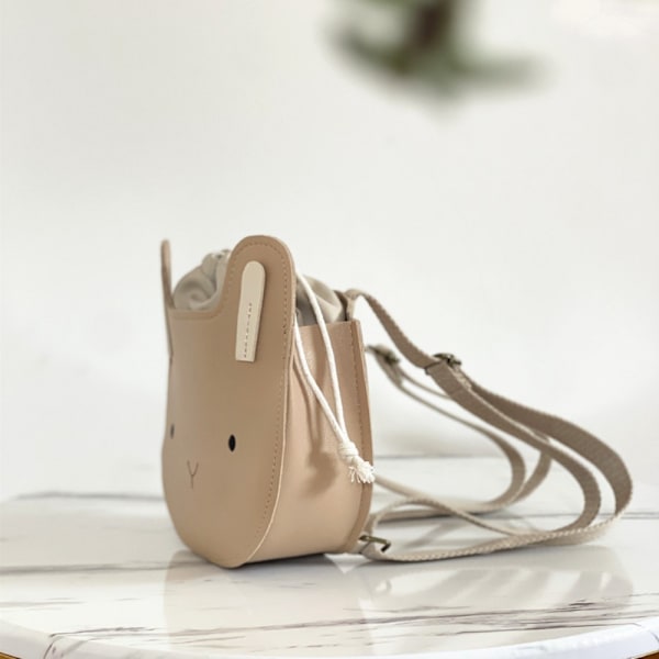 Babyrygsæk Spædbarnsskoletaske LYSEBRUN KANIN LYSEBRUN Light Brown rabbit