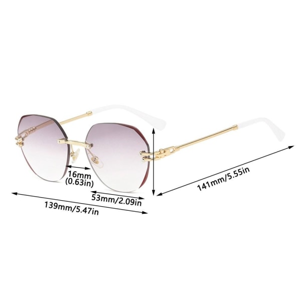 +2,00~+4,0 Dioptri-læsebriller Indfattede presbyopiske briller White Strength 2.50-Strength 2.50