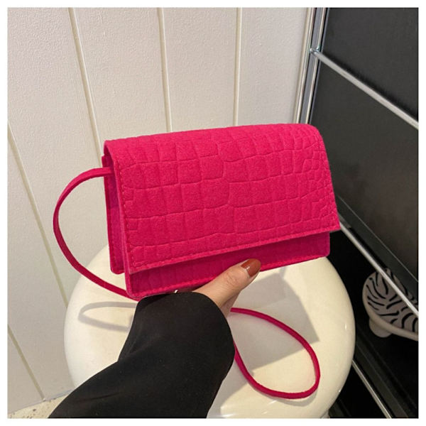 Crossbody-väskor Felt-axelväska ROSE RED rose red