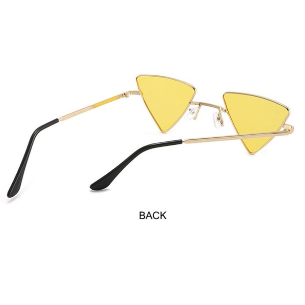 Små Hippie Solglasögon Solglasögon för Dam & Herr SVART-SVART Black-Black Gray