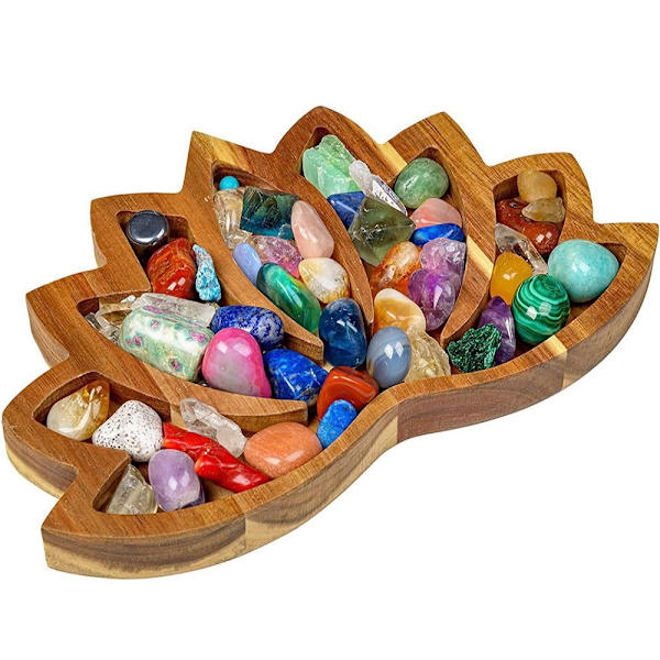 Lotus Krystal Bakke Krystal Display Etui Dekorativ Bakke